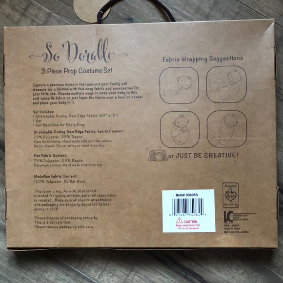 So ‘dorable Newborn 3 Piece Prop Costume Set NEW - Picture 4 of 7